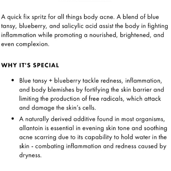 Truly Beauty Tansy Water Anti-Blemish Body Mist - Picture 5 of 13